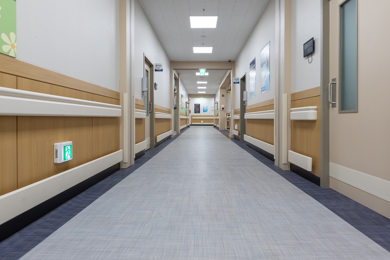 Hospital or assisted living facility hallway